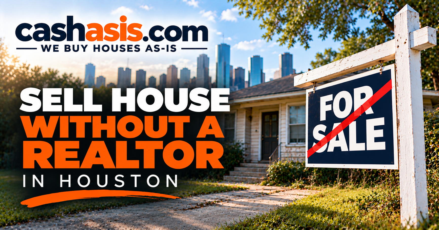 Sell a Houston house without a Realtor directly to CashAsIs
